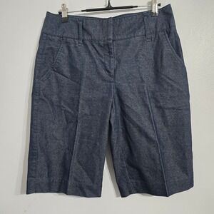 B#39 Dana Buchman Signature Women's Blue‎ Denim Capri Shorts Size 6
